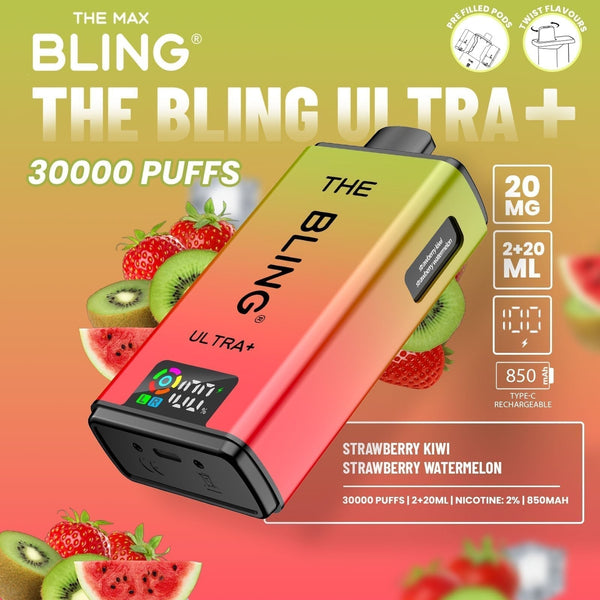 The Bling Ultra Plus 30k Prefilled Vape Pod Kit - Box of 5
