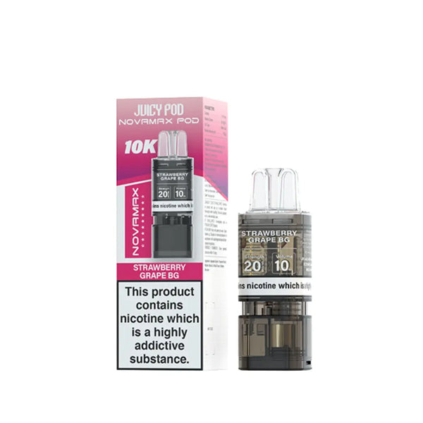 Juicy Pod Novamax 10K Strawberry Grape BG Refill Pods