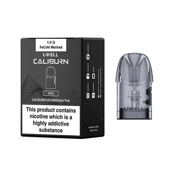 Uwell Caliburn A3S Replacement Pods - Pack of 4