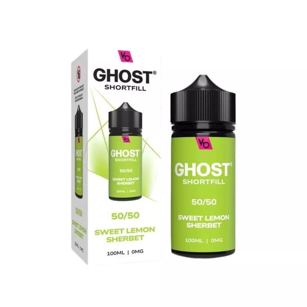 Vapes Bars Ghost Sweet Lemon Sherbet 100ml Shortfill