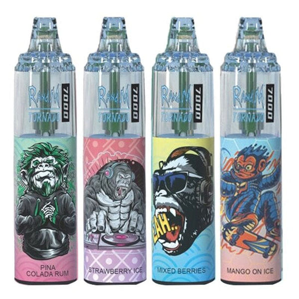 (0%) Zero Nicotine R & M 7000 Disposable Vape Device | Box of 10