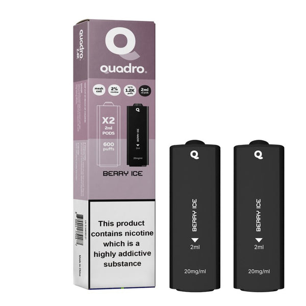 4 in 1 Quadro 2400 Puffs Replacement Pods - Box of 10