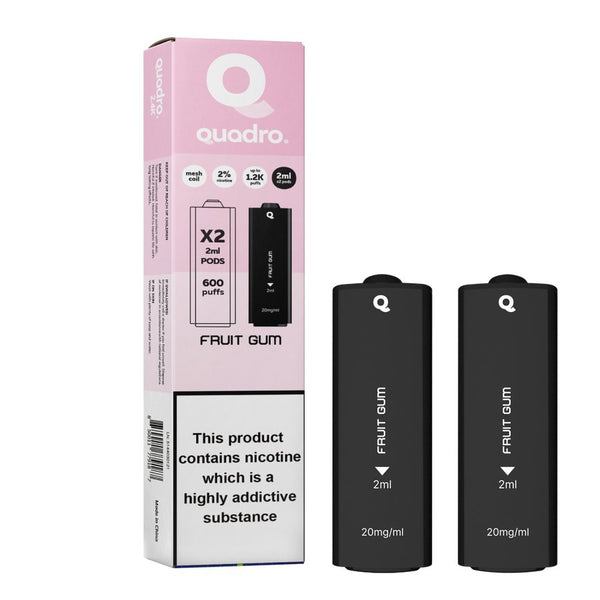 4 in 1 Quadro 2400 Puffs Replacement Pods - Box of 10
