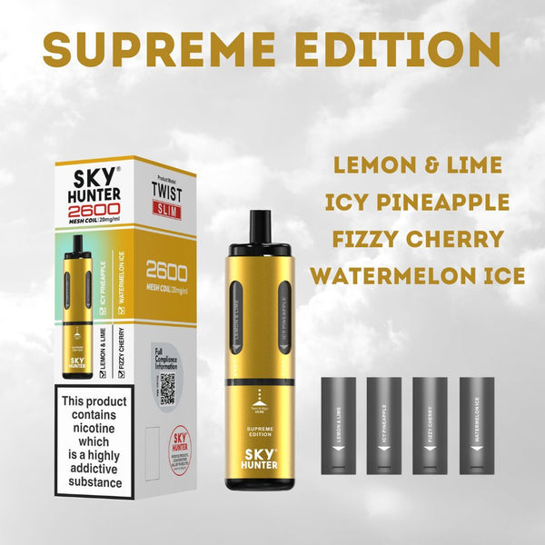 4 in 1 Sky Hunter 2600 Puffs Disposable Vape - Box of 5