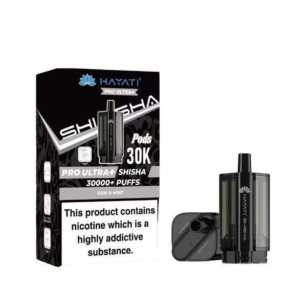Hayati Pro Ultra Plus Shisha 30000 Gum & Mint Pods