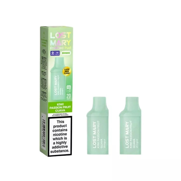 Lost Mary BM600 Kiwi Passion Fruit Guava Prefilled Replacement Pods