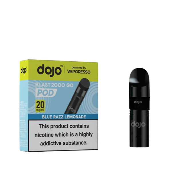 Vaporesso Dojo Blast 2000 Go Blue Razz Lemonade Prefilled Pods