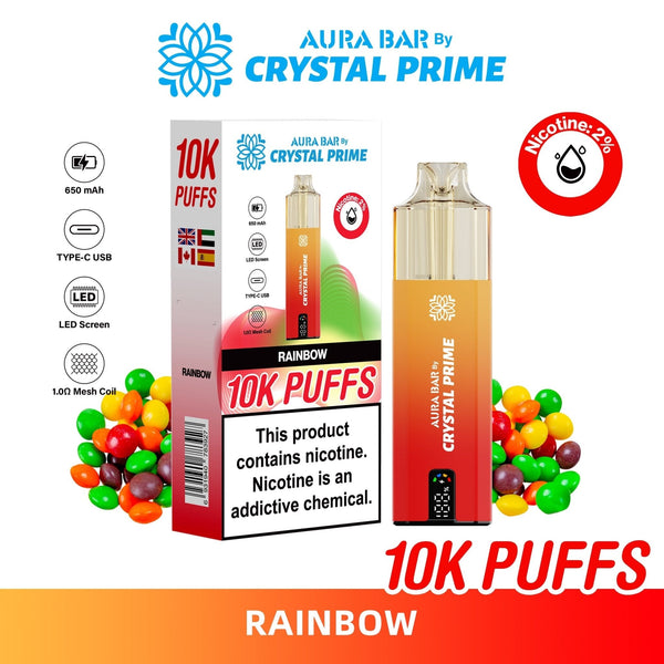 Aura Bar 10000 Disposable Vape By Crystal Prime -Pack of 5