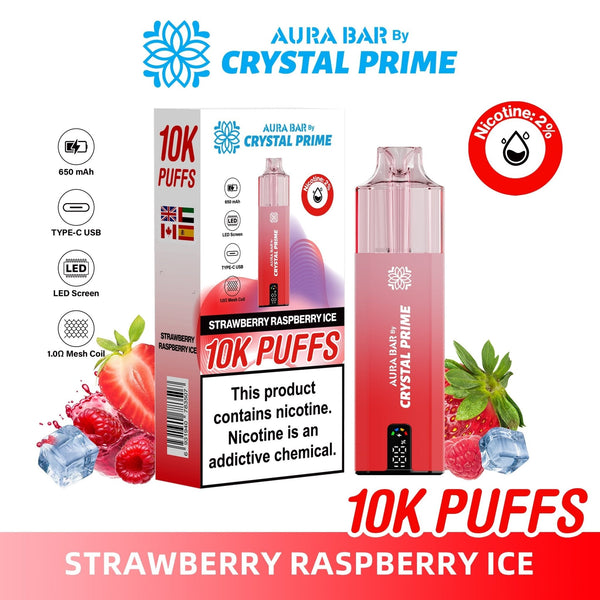 Aura Bar 10000 Disposable Vape By Crystal Prime -Pack of 5