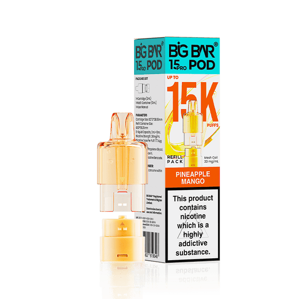 Big Bar 15000 Pro Prefilled Replacement Pods Pack of 5