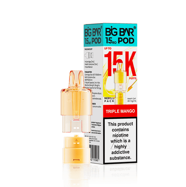 Big Bar 15000 Pro Prefilled Replacement Pods Pack of 5