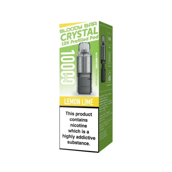 Bloody Bar Crystal 10K Lemon Lime Refill Pods