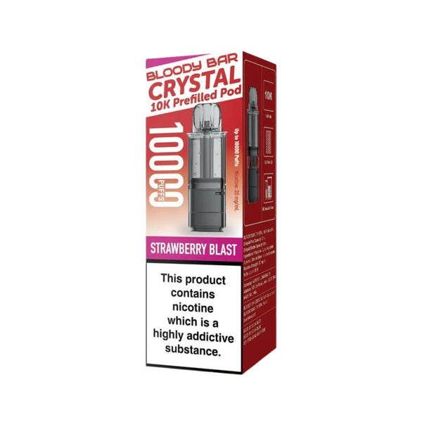Bloody Bar Crystal 10K Strawberry Blast Refill Pods