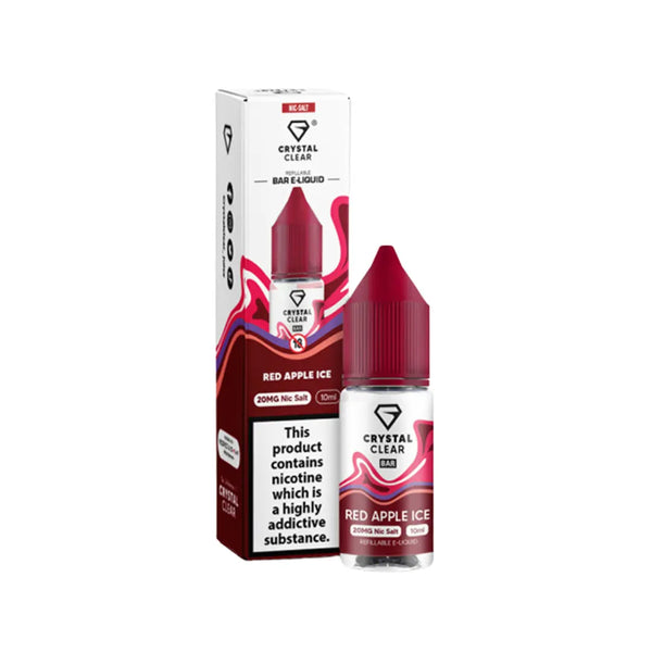 Crystal Clear Red Apple Ice 10ml Nic Salt E-liquid