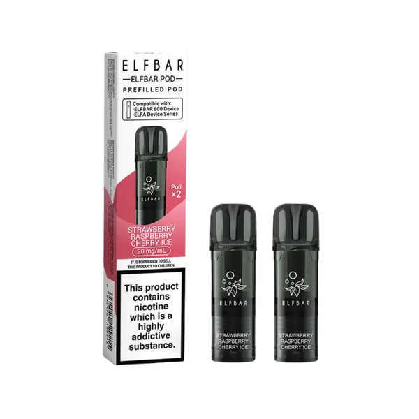 Elf Bar 600 Strawberry Raspberry Cherry Ice Prefilled Pods