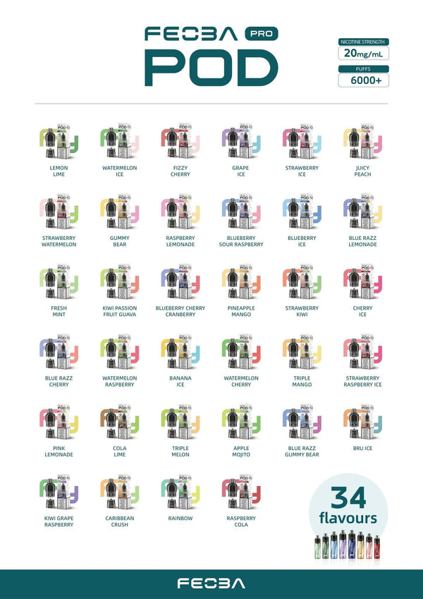 Feoba Pro 6000 Replacement Pods Box of 5