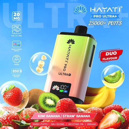 Hayati Pro Ultra Plus 25000 Big Puffs Prefilled Vape Kit - Box of 5