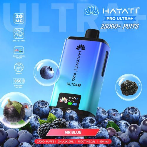 Hayati Pro Ultra Plus 25000 Big Puffs Prefilled Vape Kit - Box of 5
