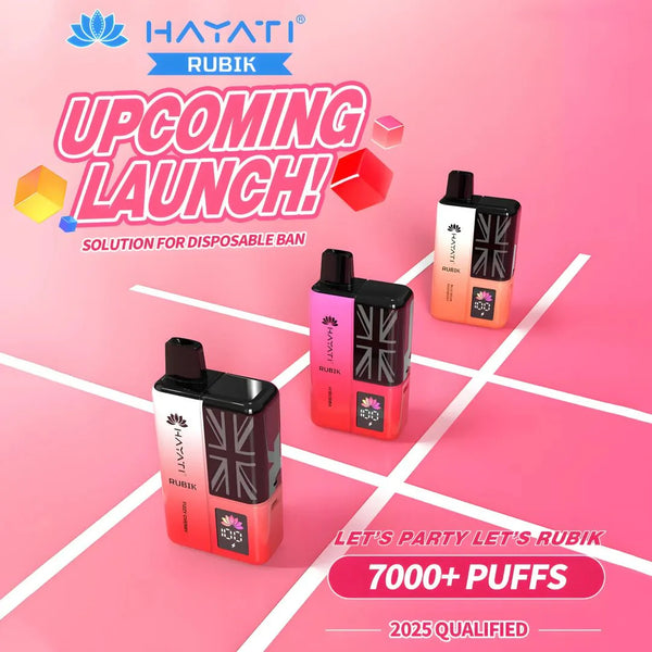 Hayati Rubik 7000 Puffs Prefilled Pod Vape Kit - Pack of 5