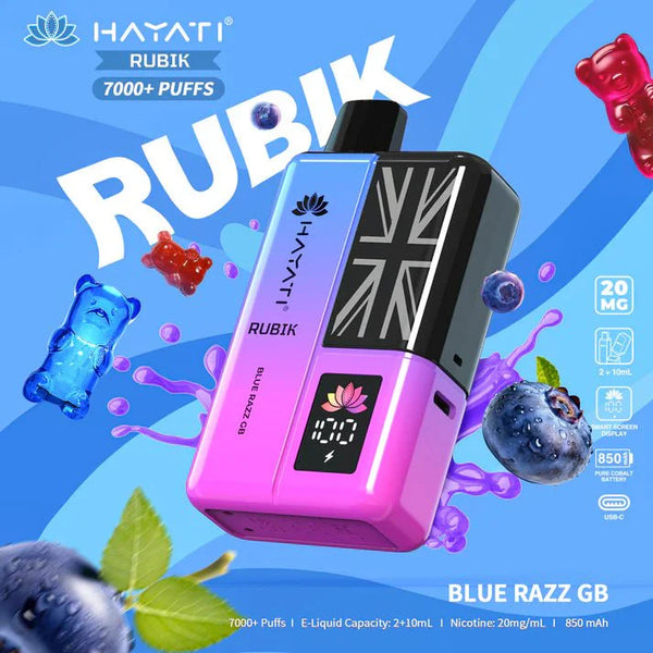 Hayati Rubik 7000 Puffs Prefilled Pod Vape Kit - Pack of 5