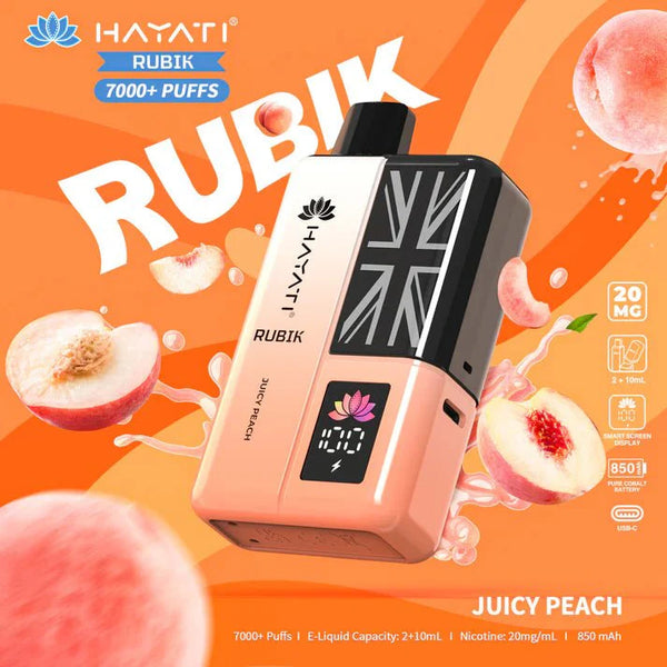 Hayati Rubik 7000 Puffs Prefilled Pod Vape Kit - Pack of 5