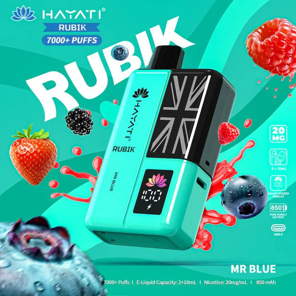Hayati Rubik 7000 Puffs Prefilled Pod Vape Kit - Pack of 5