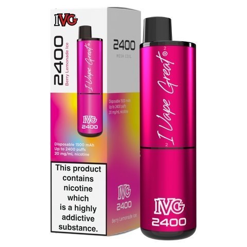 IVG 2400 Disposable Vape Pod Puff Device - Box of 5