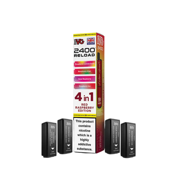 IVG 2400 Red Raspberry Edition Reload Pods