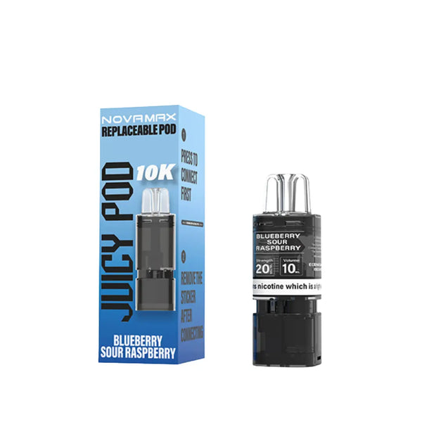 Juicy Pod Novamax 10K Blueberry Sour Raspberry Refill Pods