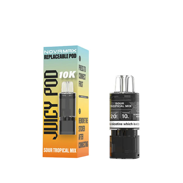 Juicy Pod Novamax 10K Sour Tropical Mix Refill Pods
