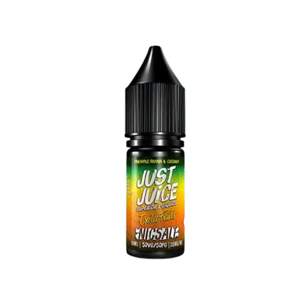 Just Juice Exotic Fruits Pineapple, Papaya & Coconut 10ml Nic Salt E-liquid