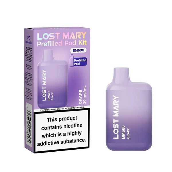Lost Mary BM600 Prefilled Pod Vape Kit - Box of 10