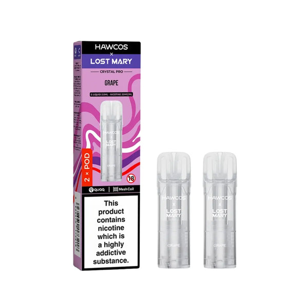 Hawcos X Lost Mary Crystal Pro Grape Refill Pods