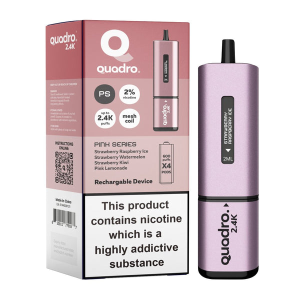 Quadro 2400 Puffs 4 in 1 Disposable Vape Pod Device - Box of 5