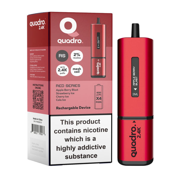 Quadro 2400 Puffs 4 in 1 Disposable Vape Pod Device - Box of 5
