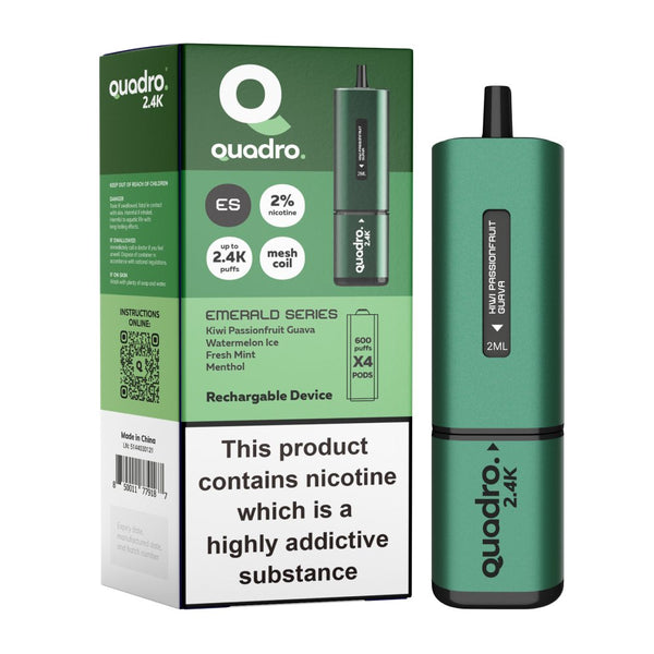 Quadro 2400 Puffs 4 in 1 Disposable Vape Pod Device - Box of 5