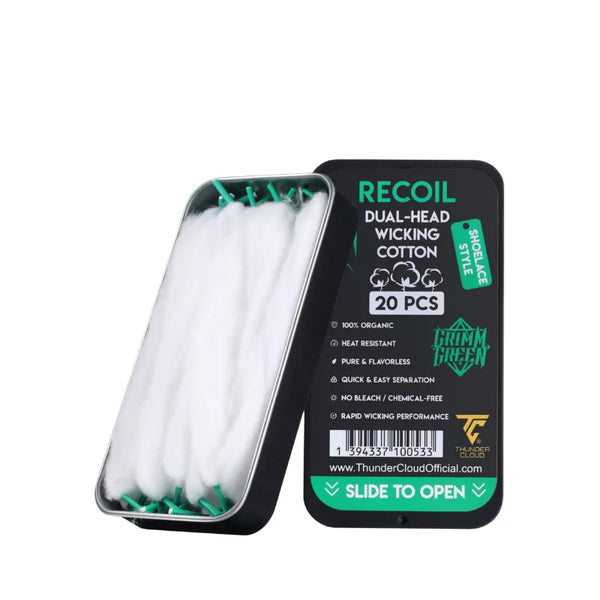 Recoil Pro Dual Head Shoelace Cotton By ThunderCloud X Grimm Green