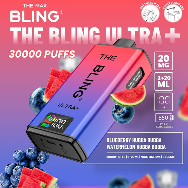 The Bling Ultra Plus 30k Prefilled Vape Pod Kit - Box of 5