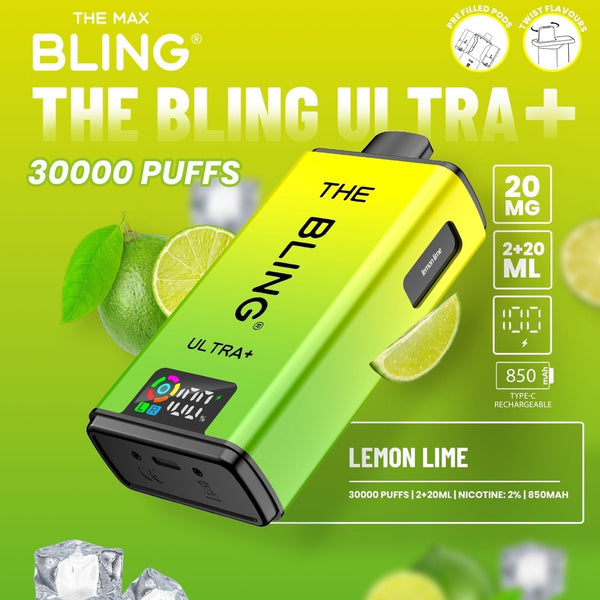 The Bling Ultra Plus 30k Prefilled Vape Pod Kit - Box of 5
