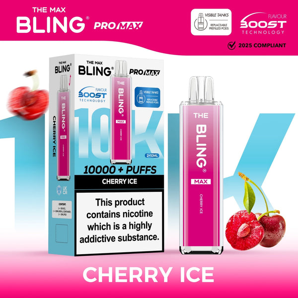 The Crystal Bling Max 10000 Prefilled Vape Pod Kit - Box of 5