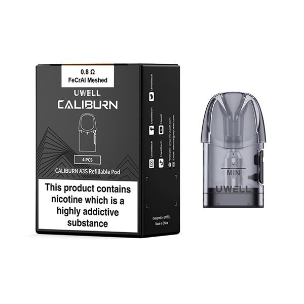 Uwell Caliburn A3S Replacement Pods - Pack of 4